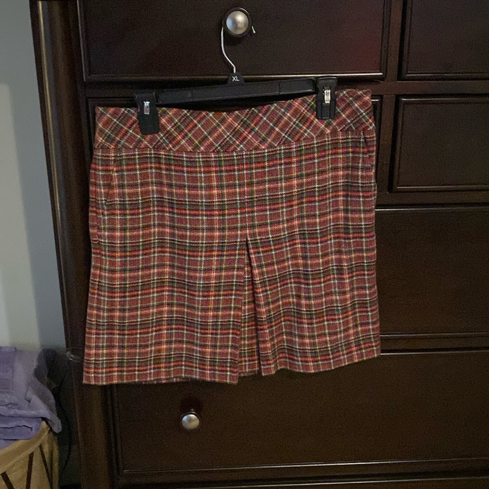 LOFT Plaid Skirt, Size 8, With Pockets